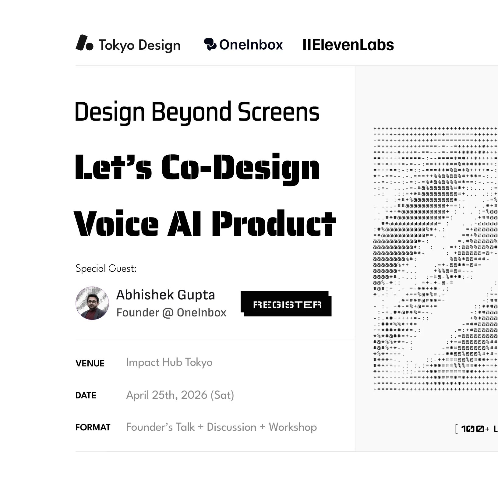 [In-Person] Design Beyond Screens - Let's Co-Design Voice AI Product
